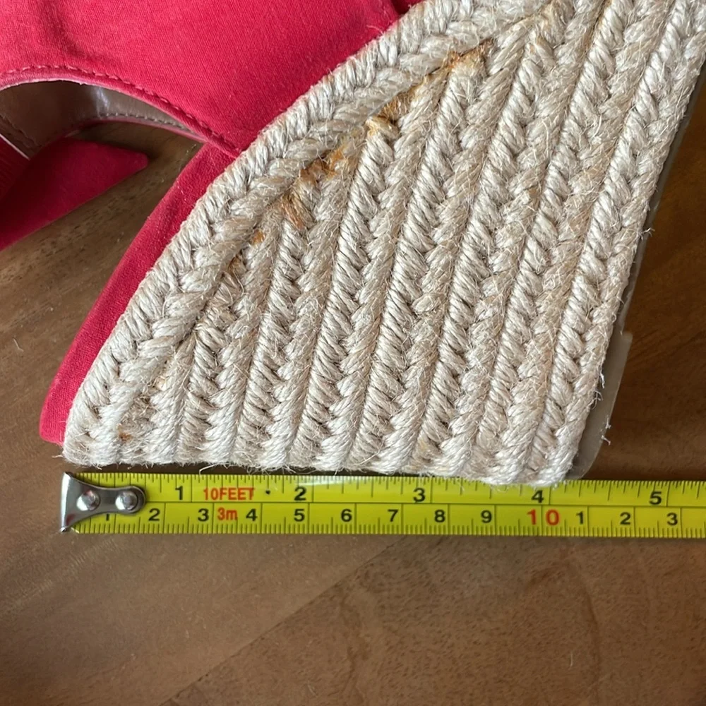Moda Spana Red Woven Wedge Sandals Size 5.5